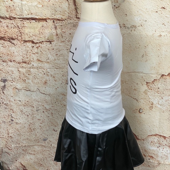 NEW 2 Piece Mini Boss Faux Leather Skirt Set - Picture 10 of 12